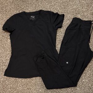 Barco Uniforms Black Women's Scrub Top and Pants